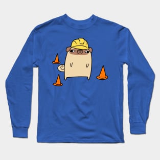 Road Worker Pug Long Sleeve T-Shirt